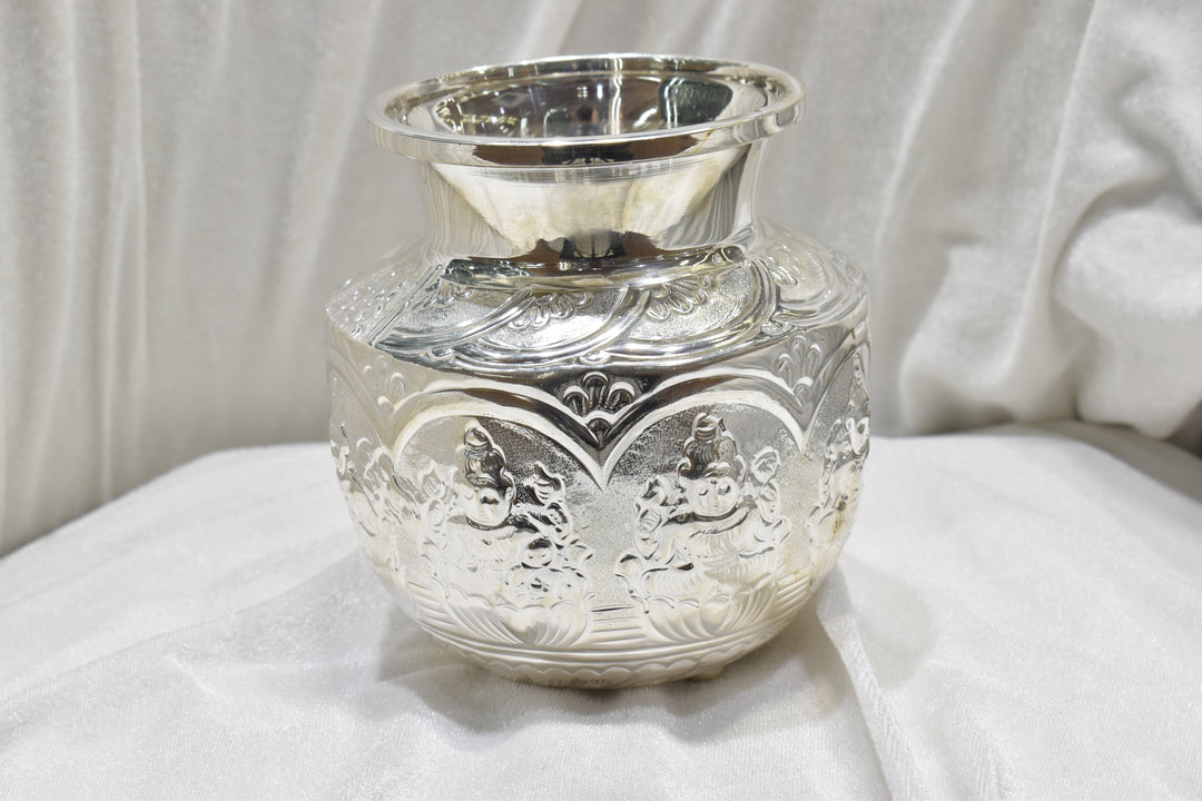 Antique Silver Asta Lakshmi Lota (350 G )
