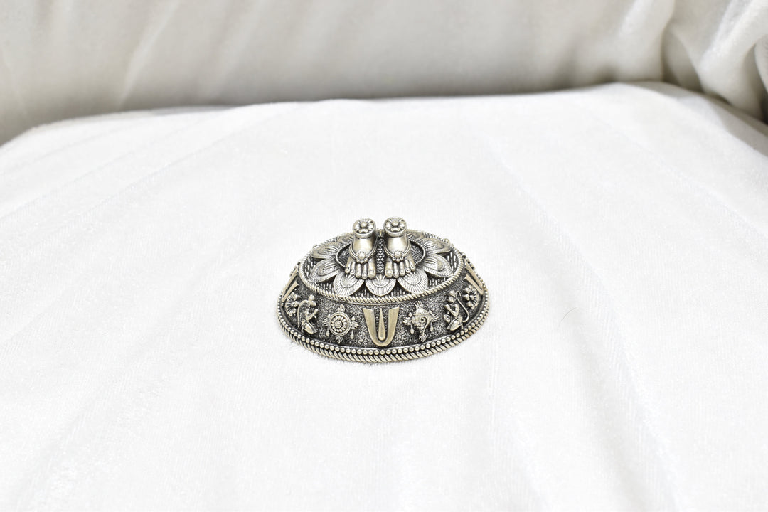3D Silver Lakshmi Charan paduka (43G)