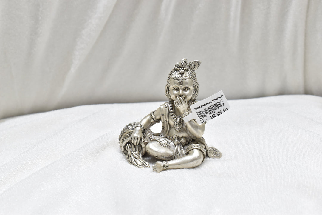 3D Silver Laddu Gopal (182G)